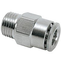 Tube connector M10x1 male for tube 6 mm straight (brass nickel-plated)