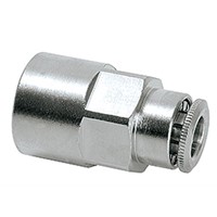 Tube connector G1/4 female for tube 6 mm straight (brass nickel-plated