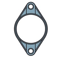 FYTB 503 M SKF Two bolt oval flanged housing only