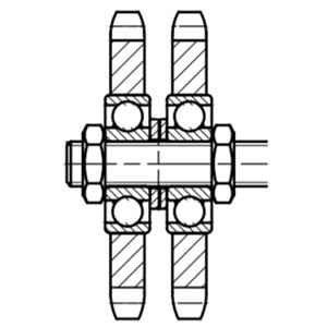 ROSTA N 1/2-10 D  Sprocket Wheel Sets Type N Duplex